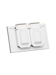 PLACA PARA CONTACTO DUPLEX USO INTEMPERIE COLOR BLANCO LEVITON