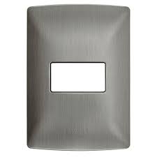 PLACA DE 1 MODULO DE RESINA CON CHASIS QZ4803M1AAC ACERO MX BTICINO