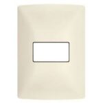 PLACA DE 1 MODULO DE RESINA CON CHASIS QZ4803M1MA MARFIL MX BTICINO