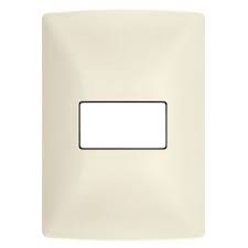 PLACA DE 1 MODULO DE RESINA CON CHASIS QZ4803M1MA MARFIL MX BTICINO