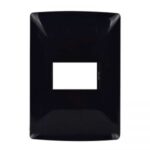 PLACA DE 1 MODULO DE RESINA CON CHASIS QZ4803M1NR NEGRO MX BTICINO