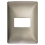 PLACA DE 1 MODULO DE RESINA CON CHASIS QZ4803M1ATC PERLA MX BTICINO