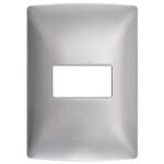 PLACA DE 1 MODULO DE RESINA CON CHASIS QZ4803M1AAN PLATA MX BTICINO