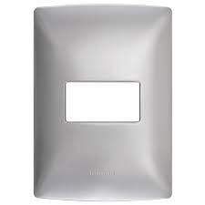 PLACA DE 1 MODULO DE RESINA CON CHASIS QZ4803M1AAN PLATA MX BTICINO