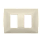 PLACA DE 2 MODULOS DE RESINA CON CHASIS QZ4803M2MA MARFIL MX BTICINO