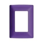 PLACA DE 3 MODULOS DE RESINA CON CHASIS QZ4803M3BLL LAVANDA MX BTICINO