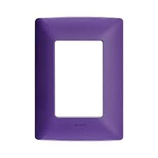 PLACA DE 3 MODULOS DE RESINA CON CHASIS QZ4803M3BLL LAVANDA MX BTICINO