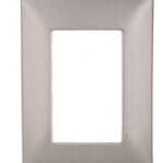 PLACA DE 3 MODULOS DE RESINA CON CHASIS QZ4803M3AAC ACERO MX BTICINO