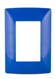 PLACA DE 3 MODULOS DE RESINA CON CHASIS QZ4803M3AZ AZUL MX BTICINO