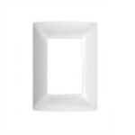 PLACA DE 3 MODULOS DE RESINA CON CHASIS QZ4803M3BN BLANCO MX BTICINO