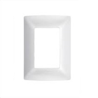 PLACA DE 3 MODULOS DE RESINA CON CHASIS QZ4803M3BN BLANCO MX BTICINO