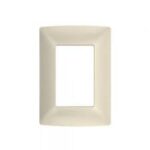 PLACA DE 3 MODULOS DE RESINA CON CHASIS QZ4803M3MA MARFIL MX BTICINO