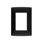 PLACA DE 3 MODULOS DE RESINA CON CHASIS QZ4803M3NR NEGRO MX BTICINO