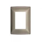 PLACA DE 3 MODULOS DE RESINA CON CHASIS QZ4803M3ATC PERLA MX BTICINO