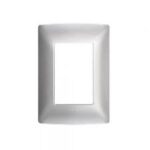 PLACA DE 3 MODULOS DE RESINA CON CHASIS QZ4803M3AAN PLATA MX BTICINO