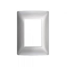 PLACA DE 3 MODULOS DE RESINA CON CHASIS QZ4803M3AAN PLATA MX BTICINO