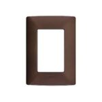 PLACA DE 3 MODULOS DE RESINA CON CHASIS QZ4803M3BCF TABACO MX BTICINO