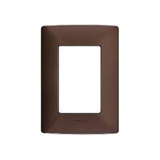 PLACA DE 3 MODULOS DE RESINA CON CHASIS QZ4803M3BCF TABACO MX BTICINO