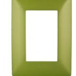 PLACA DE 3 MODULOS DE RESINA CON CHASIS QZ4803M3VE VERDE MX BTICINO