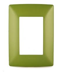 PLACA DE 3 MODULOS DE RESINA CON CHASIS QZ4803M3VE VERDE MX BTICINO