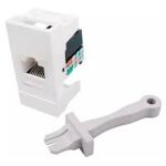 MODULO TELEFONICO RJ11 COLOR BLANCO LINEA CIEN LEVITON